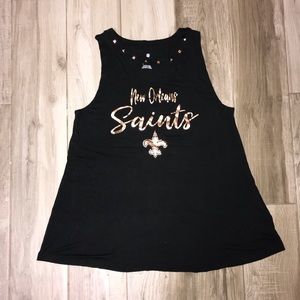 NFL New Orleans Saints Studded Tank